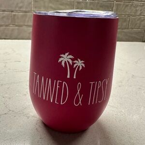 Rae Dunn Pink Tanned & Tipsy Tumbler